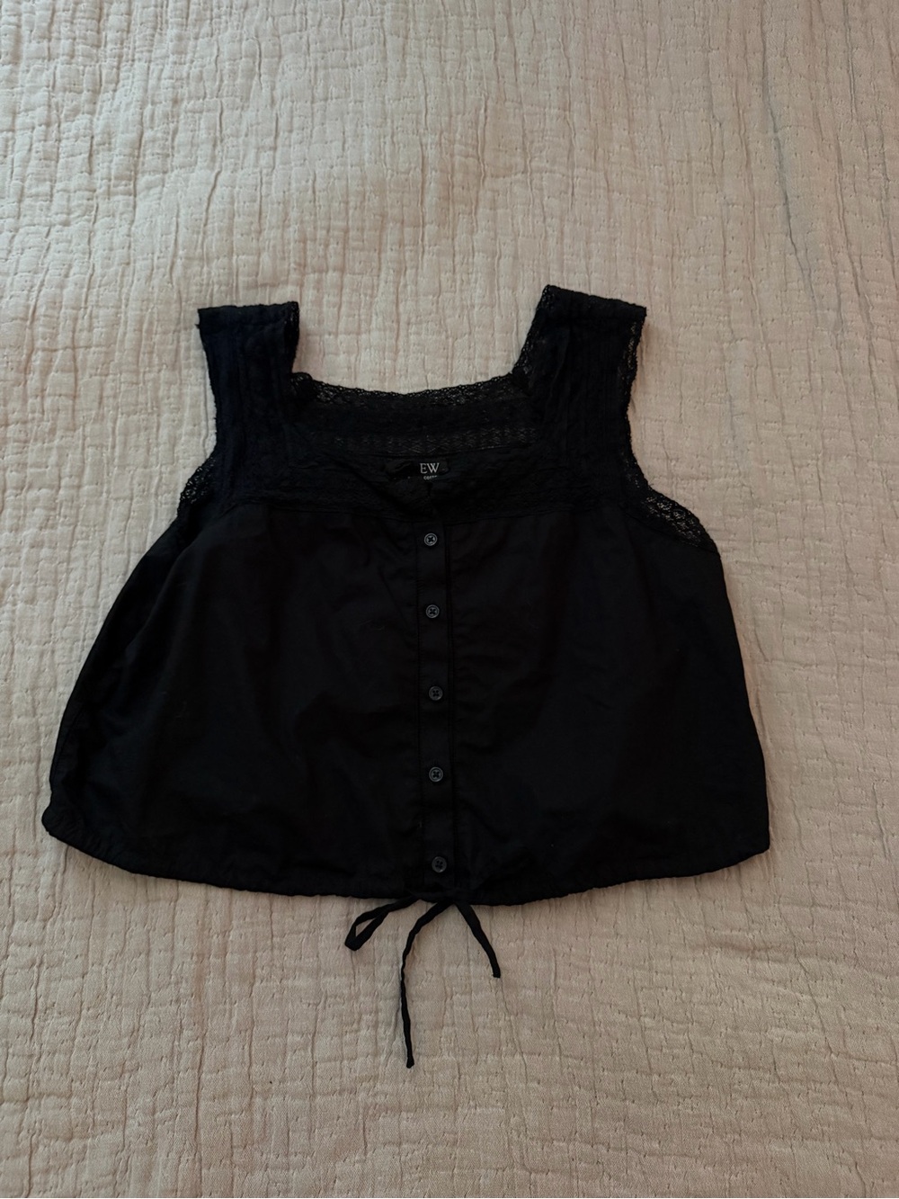 JCREW button up lace tank top